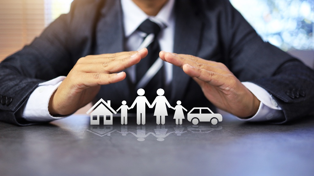 Person protecting assets