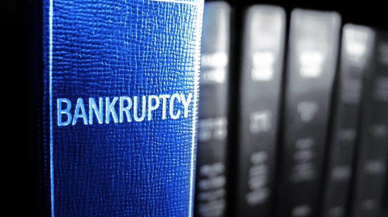 Bankruptcy book on shelf