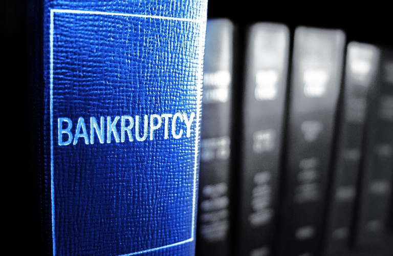 Bankruptcy book on the shelf