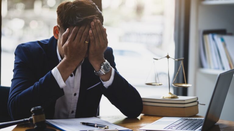 Stressed man